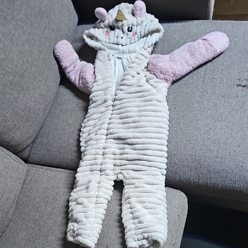 Koala Kids Pink and Cream Unicorn Footie